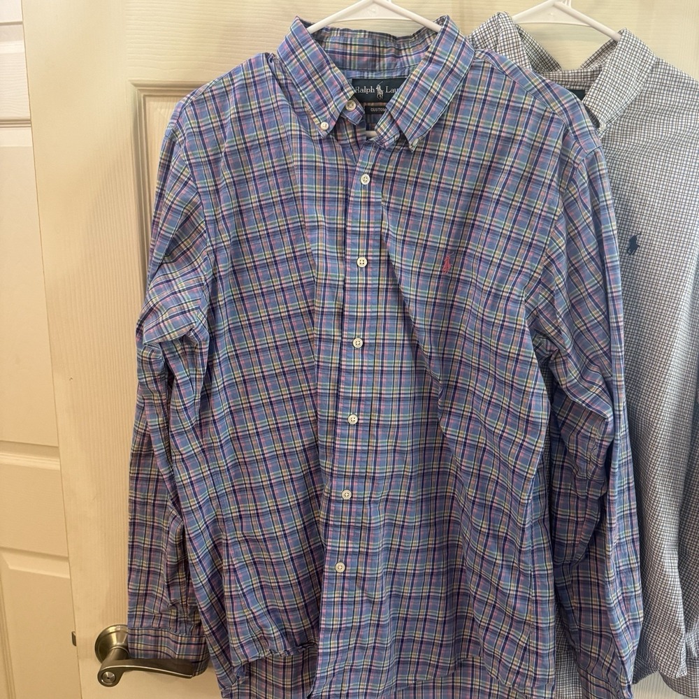 Ralph Lauren Lot 3 Long Sleeve‎ Men's Lg Lightweight Button Down Shirts Pony - Picture 2 of 16